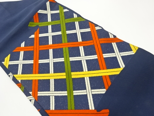 JAPANESE NAGOYA OBI / WOVEN GEOMETRIC